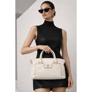 Kate Spade Hampton Road Janie Bag White Leather Satchel Shoulder Bag